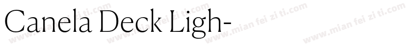 Canela Deck Ligh字体转换
